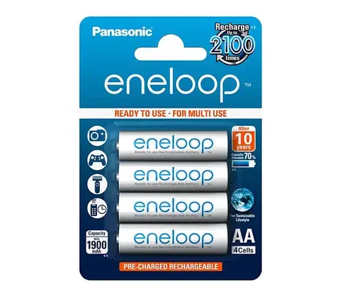 Predlžovacie káble Pana Eneloop BK-3MCCE - 4ks nabíjacie batérie AA Eneloop NiMH/1,2V/1900mAh 11485