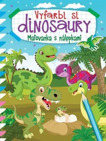 Nalepovačky, vystrihovačky, skladačky Vyfarbi si dinosaury