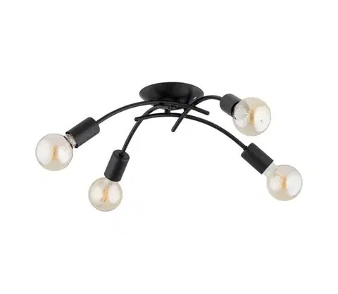 Svietidlá  Prisadený luster TORIZO 4xE27/15W/230V čierny 63424