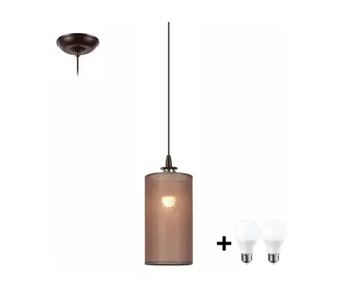 Svietidlá  LED Luster na lanku NOEL MINI 1xE27/60W/230V hnedá LM-1.164/BRĄZ