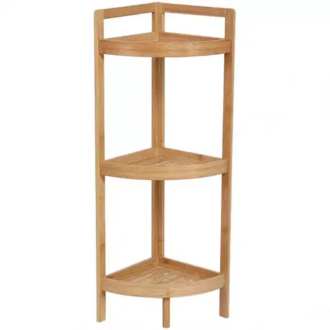 Kúpeľňové doplnky Regál 3-Poličkový Bambus 23.3x23x77cm Sca0208aa-A
