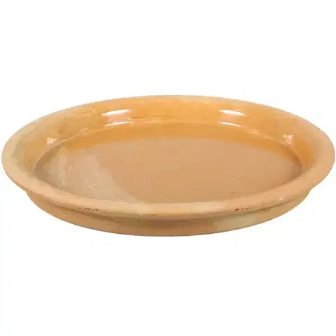 Záhrada Podmiska pod kvetináč DISKO keramická béžový melír d28cm