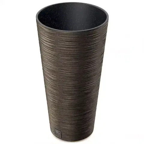 Záhrada Kvetináč Furu okrúhly Slim eco Wood 250 – káva eco