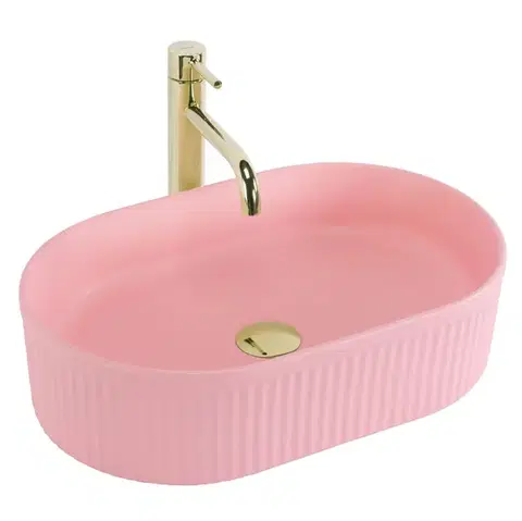 Umývadlá REA - Umývadlo na dosku Vanda Bubble Gum Matt 49x31 REA-U6376