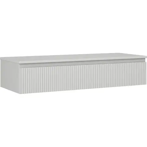 Kúpeľňový nábytok MEXEN/S - Rivel kúpeľňová skrinka pod umývadlo 120 cm s doskou, 1 šuplík, reliéf, šedá mat 91A20-12023-1-BFC62