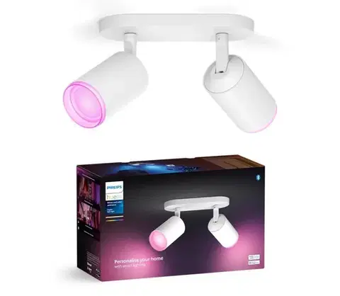 Svietidlá Philips - LED RGBW Stmievateľné bodové svietidlo Hue FUGATO 2xGU10/4,2W/230V biela 8720169319455