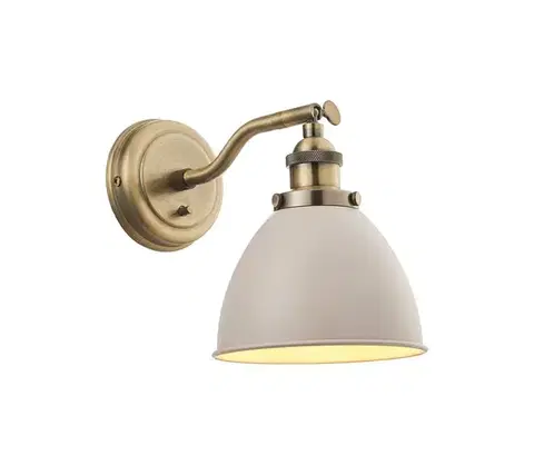 Svietidlá Endon 76330 - Nástenné bodové svietidlo FRANKLIN 1xE14/40W/230V mosadz/taupe 76330
