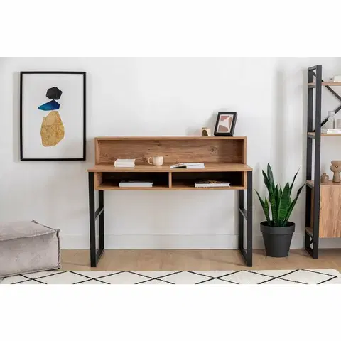 Konferenčné stolíky Pracovný stôl Kemo Walnut and Black