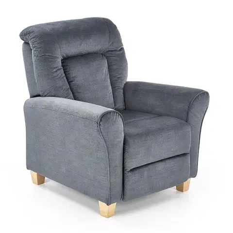 Kreslá HALMAR Bard relaxačné kreslo sivá