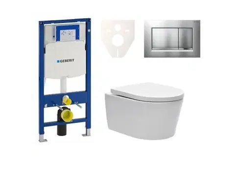 Záchody Cenovo zvýhodnený závesný WC set Geberit do ľahkých stien / predstenová montáž + WC SAT Brevis SIKOGES3W7 SIKOGES3W7