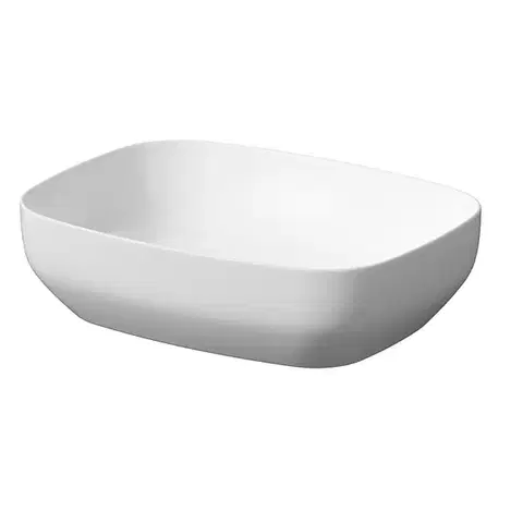 Umývadlá CERSANIT - Umývadlo na dosku LARGA Rectangular biela mat (50x38) K677-016