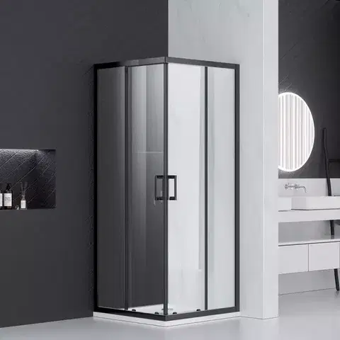 Sprchové kúty 80x80 Sprchový kút Point 80x80x190 black