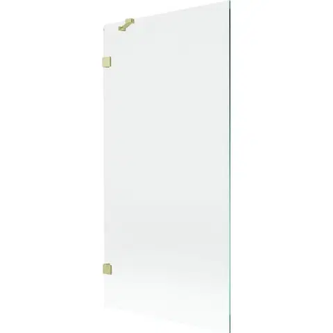 Sprchové dvere MEXEN/S - Lunar vaňová zástena FIX 90 x 150, transparent, zlatá kartáčovaná 897-090-000-55-00