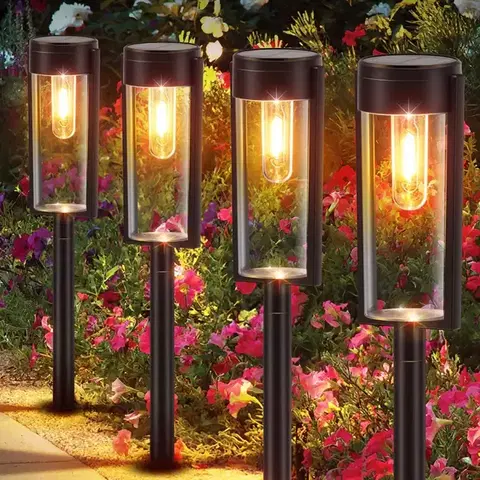 Solárne dekoračné lampy Solárna Lampa EKO1454 Path 3000K 2ks