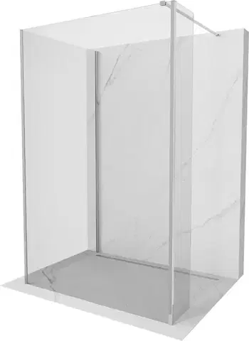 Sprchové dvere MEXEN/S - Kioto Sprchová zástena WALK-IN 120 x 85 x 40, transparent, chróm 800-120-085-221-01-00-040