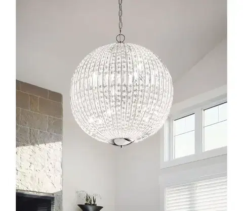 Svietidlá Ideal Lux - LED Krištáľový luster na reťazi LUXOR 6xG9/3W/230V pr. 40 cm číra 092911