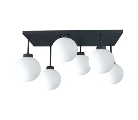 Svietidlá Keter Lighting Prisadený luster DEA 6xE14/60W/230V čierna/biela 2904