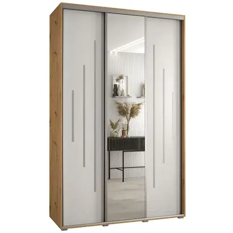 Šatníkové skrine Skriňa 45 Canaris 13 150 artisan/biela/silver
