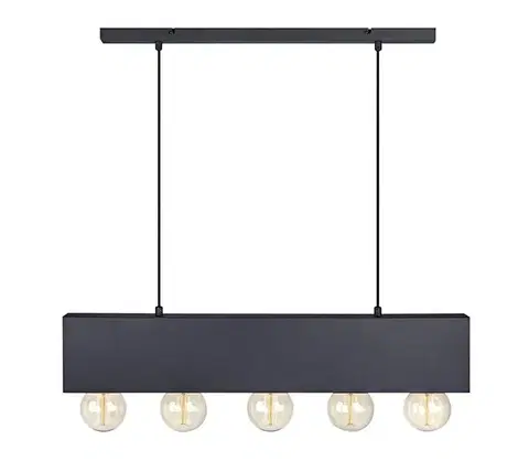 Svietidlá Markslöjd 107037 - Luster na lanku COUTURE 5xE27/40W/230V čierna 107037