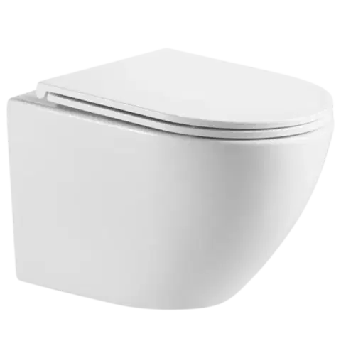 Záchody INVENA - Závesná WC misa LIMNOS /VÍROVÉ SPLACH/, vrátane soft/close sedátka CE-93-001-L