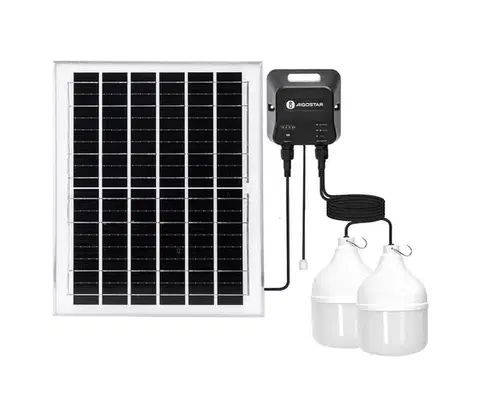Svietidlá  B.V.  - LED solárny luster 2xLED/70W/12V 12000 mAh 6500K pr. 12 cm B1020134Q
