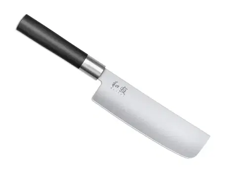 Nože do kuchyne Santoku KAI Wasabi Black Nakiri kuchynský nôž 16,5 cm