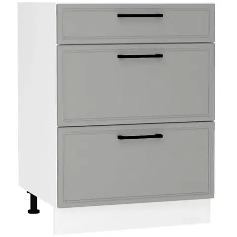 Kuchynské skrinky stojace Kuchynská skrinka Emily D60S/3 Dast Grey