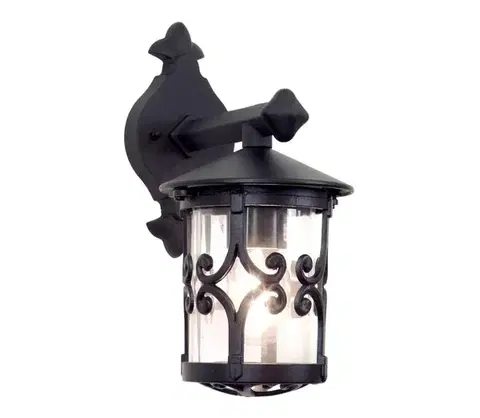 Svietidlá Elstead BL8-BLACK - Vonkajšie nástenné svietidlo HEREFORD 1xE27/100W/230V IP23 BL8-BLACK