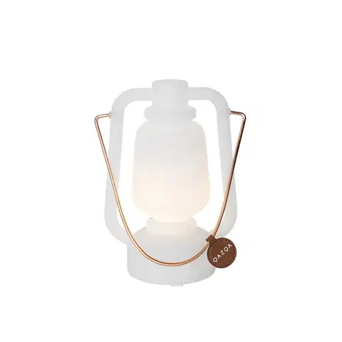 Lampy Stolná lampa nabíjateľná 22 cm IP44 biela - Storm Mini