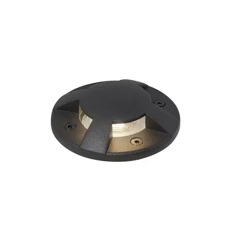 Vonkajšie zápustné svietidlá Moderné zemné bodové svietidlo čierne GU10 50 mm 4-svetelný efekt IP65 - Cellar
