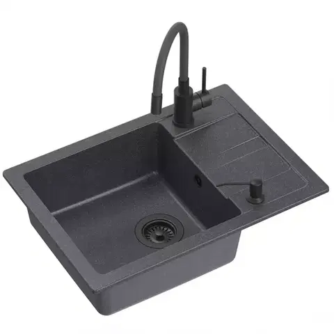 Granitové drezy Drez Redy Smart Very black 620x440x175
