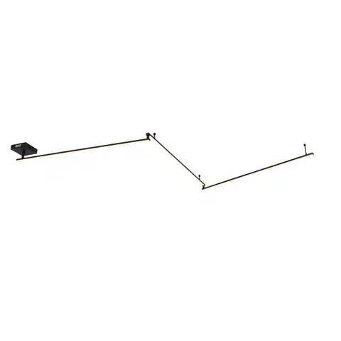 Stropné osvetlenie Čierne stropné svietidlo 300 cm vrátane LED 3-stupňové stmievateľné nastaviteľné - Annuschka