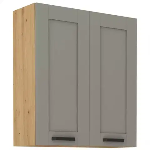Kuchynské skrinky visiace Kuchynská skrinka Luna claygrey/artisan 80G-90 2F