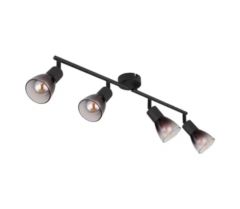 Svietidlá Globo 54312-4 - Bodové svietidlo SATELLA 4xE14/25W/230V čierna 54312-4