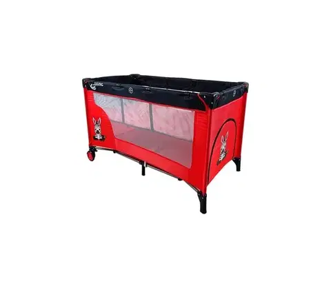 Postieľky COSING - Cestovná postieľka s možnosťou polohovania ADAM Zebra Red C-0141R