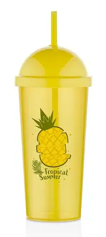 Kelímky, poháriky MAKRO - Pohár 700ml so slamkou Ananas