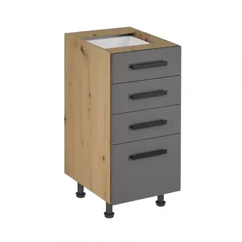 Kuchynské skrinky stojace Skrinka do kuchyne Langen d40s4 úchyt grey