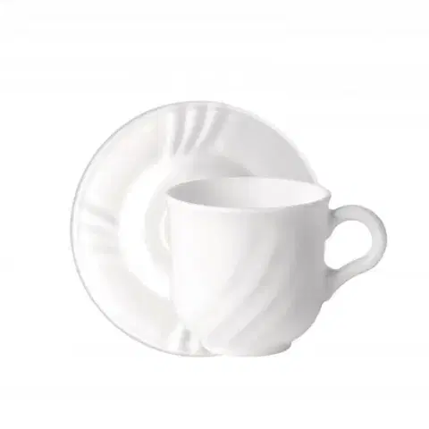 Hrnčeky a šálky Kinekus Šálka s podšálkou na horúce nápoje, sklenená, 235 ml, EBRO SAPO, 6+6 ks