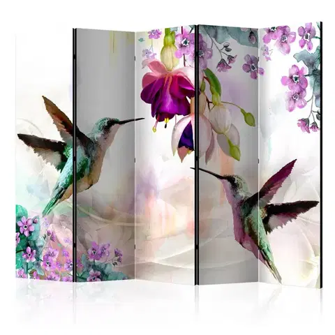 Paravány Paraván Hummingbirds and Flowers Dekorhome