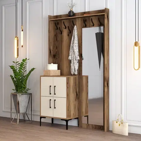 Predsieňové steny Predsieňová stena Berlin BC - Walnut, Cream
