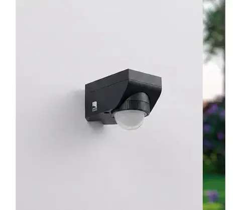 Svietidlá Eglo 97467 - Vonkajší pohybový a súmrakový senzor DETECT ME 4 12 m čierny IP44 97467