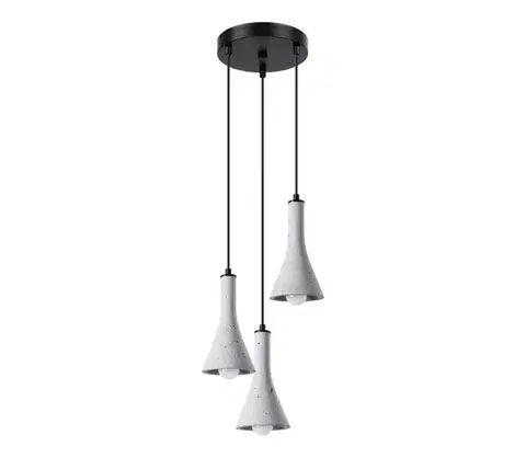 Svietidlá  SL.1226 - Luster na lanku REA 3xE14/12W/230V betón SL.1226
