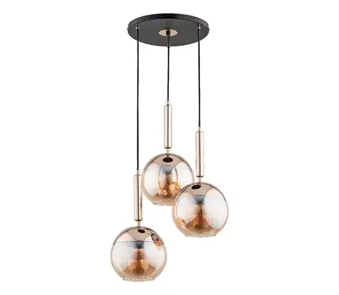 Svietidlá  Luster na lanku VOLDA 3xE27/15W/230V pr. 52 cm mosadz 63066