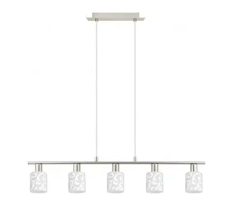Svietidlá Eglo - LED Luster na lanku MY CHOICE 5xE14/4W/230V chróm/biela 1xEG31119+5xEG90257
