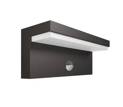Záhradné lampy Philips 16484/93/P0 - LED vonkajšie svietidlo so senzorom BUSTAN 2xLED/4,5W IP44 16484/93/P0