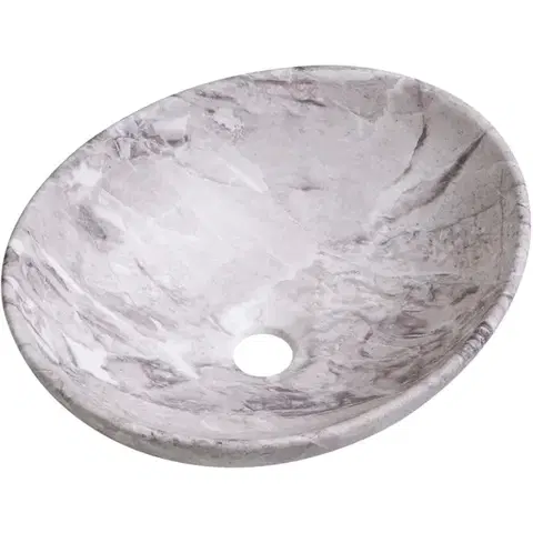 Umývadlá CERANO - Umývadlo keramické Marbelo - na dosku - mramor - 41x33 CER-477005