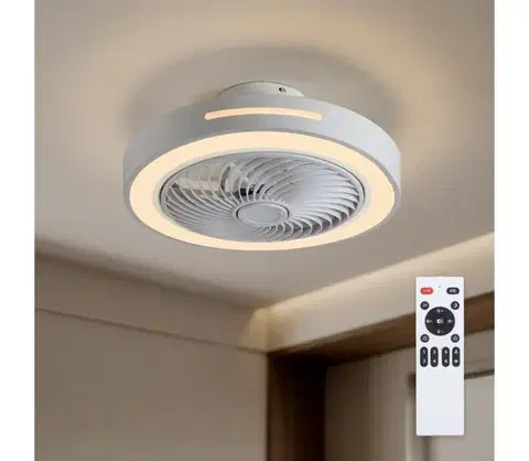 Ventilátory BRILAGI - LED stmievateľné svietidlo s látorom LED/38W/230V priemer 46 cm biele + DO WF-OSD-047