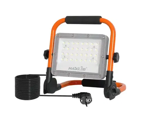 LED osvetlenie  LED reflektor so stojanom LED/50W/230V 5000K IP65 oranžový 5903271845422