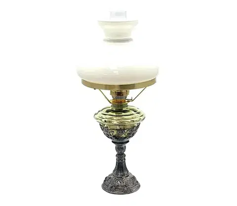 Lampy Floriánova huť Petrolejová lampa s cínovou nohou 45 cm lesná zelená 211-0805-1502-12-00-400