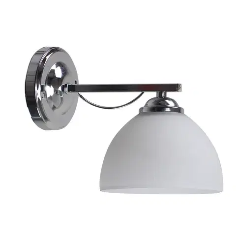 Nástenné svetlá Nástenná lampa Filona Lamp Chróm 1X40 E27 Biele tienidlo